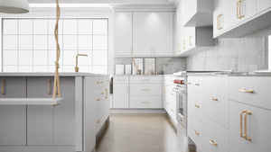 Broadway Cotton ( MDF | Compressed [ Frameless • Satin • Laminated ] - 10' X 10' Kitchen Cabinet ) | Assembled In USA