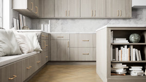 Broadway Driftwood ( MDF | Compressed [ Frameless • Textured • Laminated ] - 10' X 10' Kitchen Cabinet ) | Assembled In USA