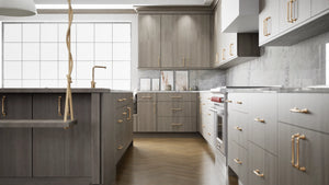 Broadway Driftwood ( MDF | Compressed [ Frameless • Textured • Laminated ] - 10' X 10' Kitchen Cabinet ) | Assembled In USA