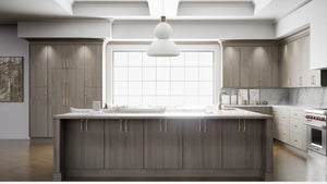 Broadway Driftwood ( MDF | Compressed [ Frameless • Textured • Laminated ] - 10' X 10' Kitchen Cabinet ) | Assembled In USA