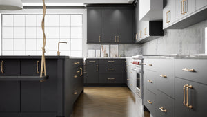 Broadway Graphite ( MDF | Compressed [ Frameless • Satin • Laminated ] - 10' X 10' Kitchen Cabinet ) | Assembled In USA