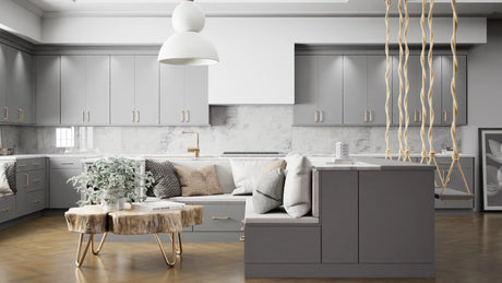 Broadway Nimbus ( MDF | Compressed [ Frameless • Satin • Laminated ] - 10' X 10' Kitchen Cabinet ) | Assembled In USA