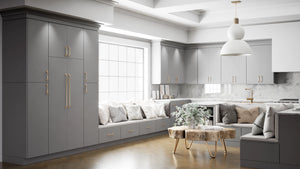 Broadway Nimbus ( MDF | Compressed [ Frameless • Satin • Laminated ] - 10' X 10' Kitchen Cabinet ) | Assembled In USA