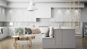 Broadway Silk ( MDF | Compressed [ Frameless • Satin • Laminated ] - 10' X 10' Kitchen Cabinet ) | Assembled In USA