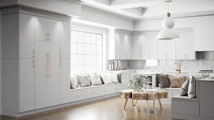 Broadway Silk ( MDF | Compressed [ Frameless • Satin • Laminated ] - 10' X 10' Kitchen Cabinet ) | Assembled In USA
