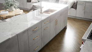 Broadway Silver ( MDF | Compressed [ Frameless • Textured • Laminated ] - 10' X 10' Kitchen Cabinet ) | Assembled In USA