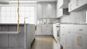 Broadway Silver ( MDF | Compressed [ Frameless • Textured • Laminated ] - 10' X 10' Kitchen Cabinet ) | Assembled In USA