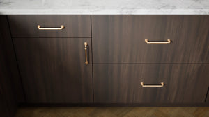 Broadway Walnut ( MDF | Compressed [ Frameless • Textured • Laminated ] - 10' X 10' Kitchen Cabinet ) | Assembled In USA