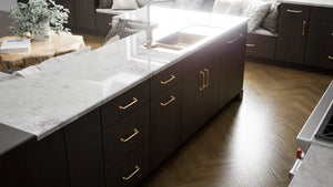 Broadway Walnut ( MDF | Compressed [ Frameless • Textured • Laminated ] - 10' X 10' Kitchen Cabinet ) | Assembled In USA