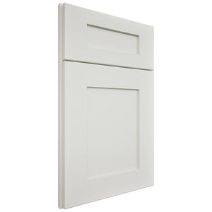 Elegant Sleek White ( Maple | Plain Cut [ Full Overlay • Satin • Painted ] - 10' X 10' Kitchen Cabinet ) | Assembled In USA
