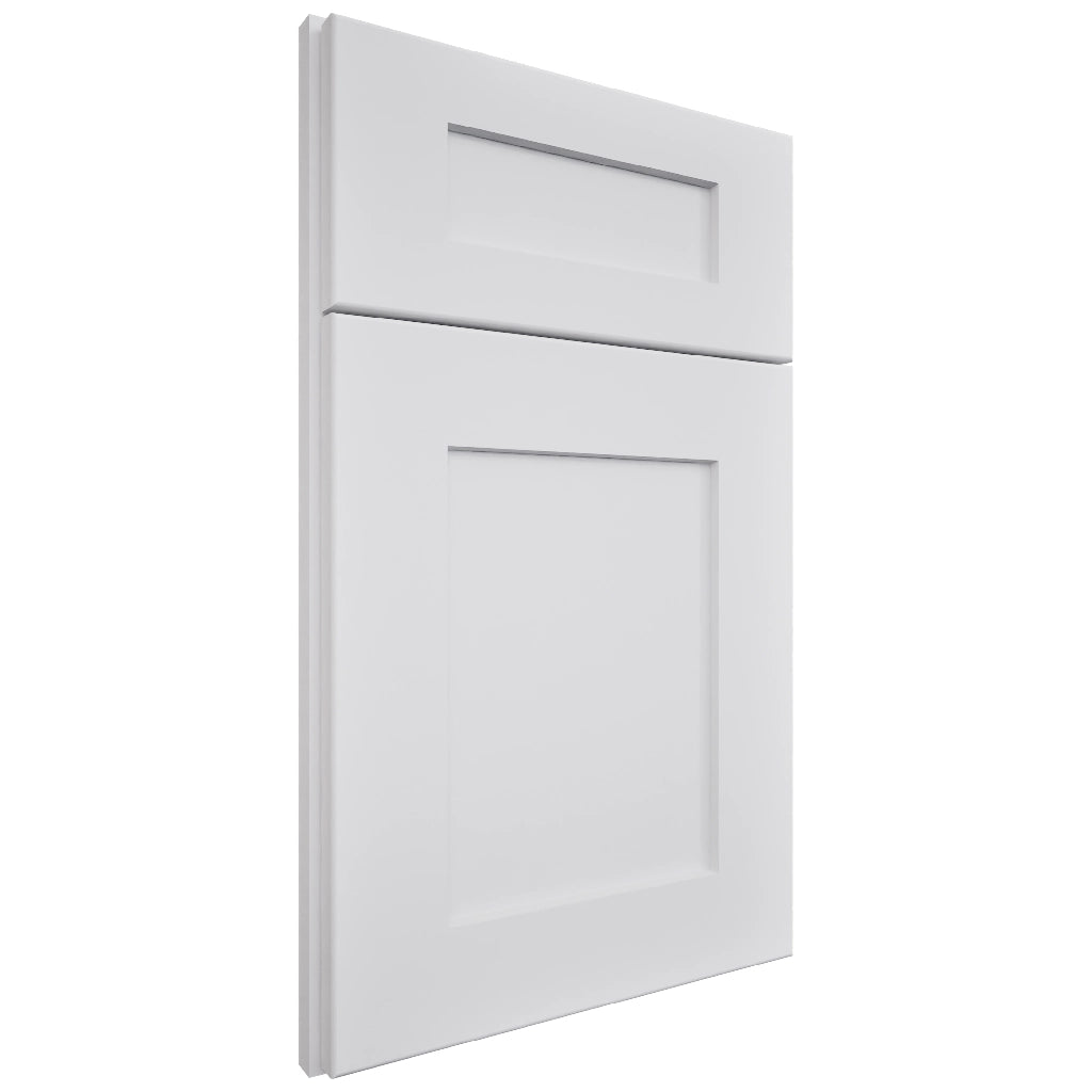 Elegant White ( Maple | Plain Cut [ Full Overlay • Satin • Painted ] - 10' X 10' Kitchen Cabinet ) | Assembled In USA