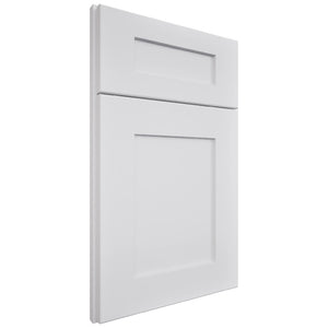Elegant White ( Maple | Plain Cut [ Full Overlay • Satin • Painted ] - 10' X 10' Kitchen Cabinet ) | Assembled In USA