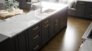 Fashion Cracked Pepper ( Maple | Plain Cut [ Full Overlay • Satin • Painted ] - 10' X 10' Kitchen Cabinet ) | Assembled In USA