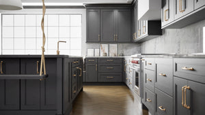 Fashion Cracked Pepper ( Maple | Plain Cut [ Full Overlay • Satin • Painted ] - 10' X 10' Kitchen Cabinet ) | Assembled In USA