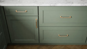 Fashion Evergreen ( Maple | Plain Cut [ Full Overlay • Satin • Painted ] - 10' X 10' Kitchen Cabinet ) | Assembled In USA