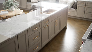 Fashion Sahara ( Maple | Plain Cut [ Full Overlay • Satin • Painted ] - 10' X 10' Kitchen Cabinet ) | Assembled In USA