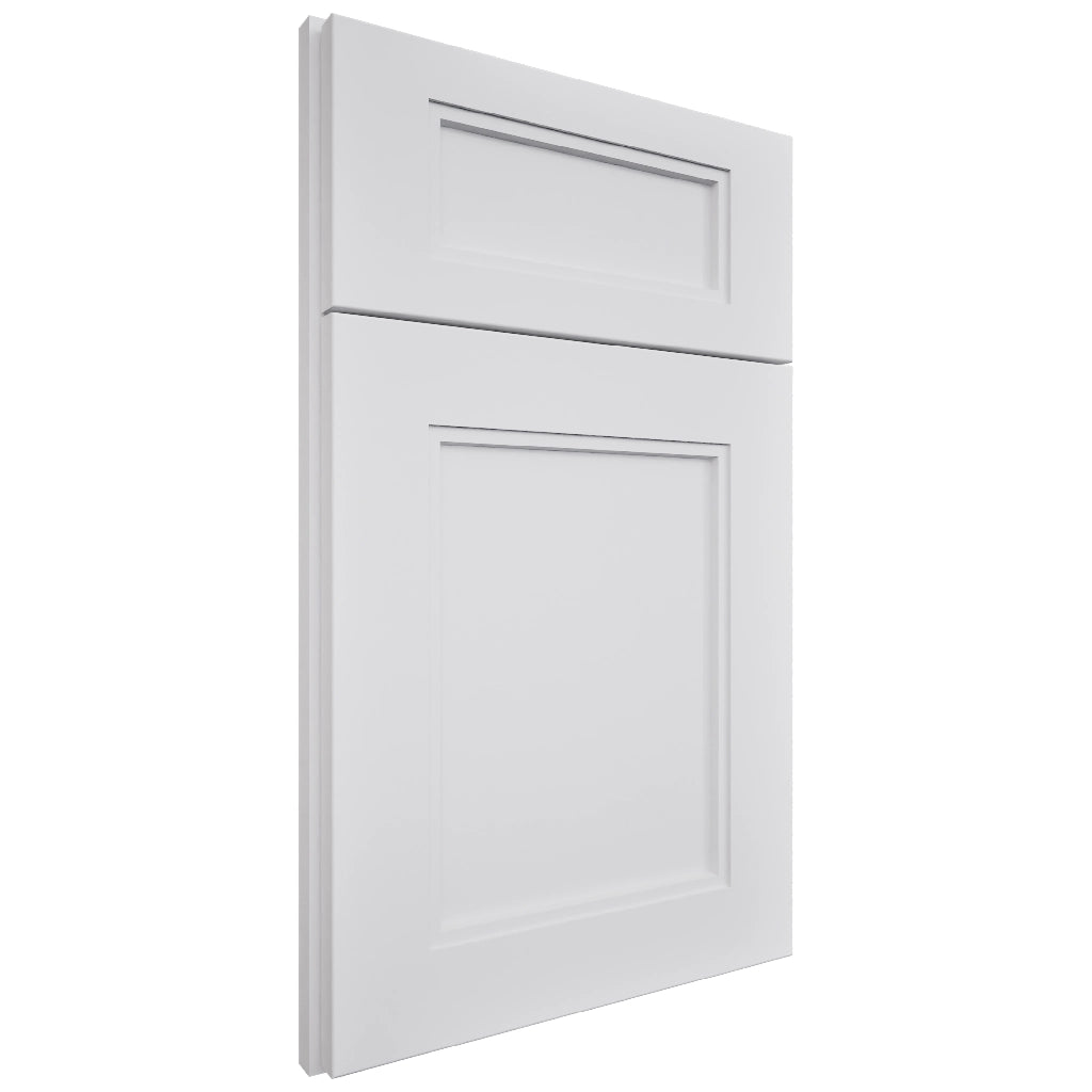 Fashion White ( Maple | Plain Cut [ Full Overlay • Satin • Painted ] - 10' X 10' Kitchen Cabinet ) | Assembled In USA