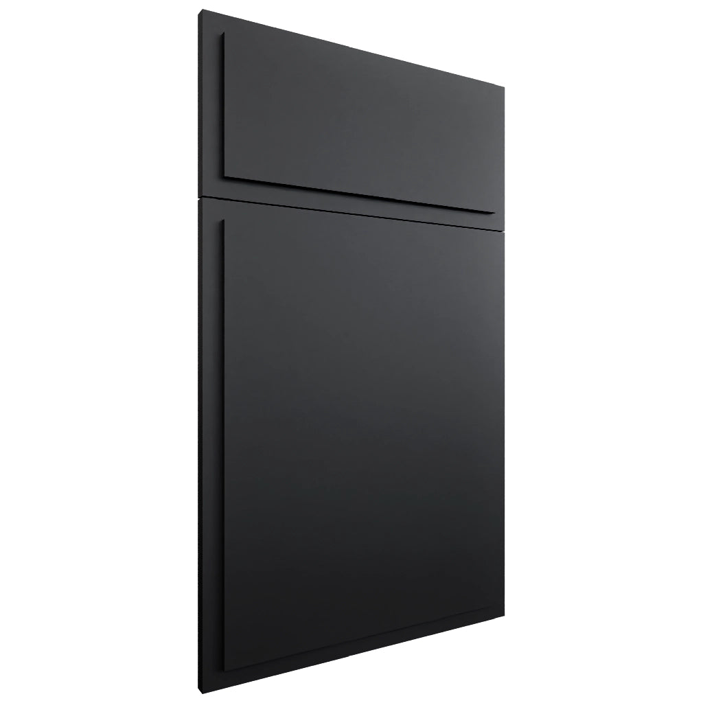 Highland Black ( MDF | Compressed [ Frameless • Satin • Painted ] - 10' X 10' Kitchen Cabinet ) | Assembled In USA