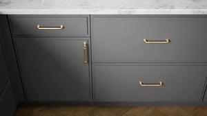 Highland Cracked Pepper ( MDF | Compressed [ Frameless • Satin • Painted ] - 10' X 10' Kitchen Cabinet ) | Assembled In USA
