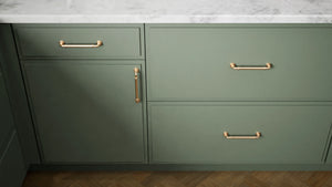 Highland Evergreen ( MDF | Compressed [ Frameless • Satin • Painted ] - 10' X 10' Kitchen Cabinet ) | Assembled In USA