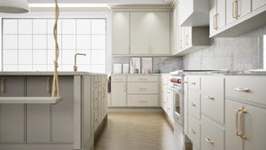 Highland Linen ( MDF | Compressed [ Frameless • Satin • Painted ] - 10' X 10' Kitchen Cabinet ) | Assembled In USA