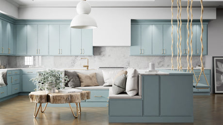 Highland Mountain Stream ( MDF | Compressed [ Frameless • Satin • Painted ] - 10' X 10' Kitchen Cabinet ) | Assembled In USA