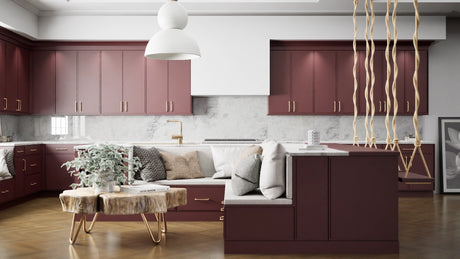 Highland Rumors ( MDF | Compressed [ Frameless • Satin • Painted ] - 10' X 10' Kitchen Cabinet ) | Assembled In USA