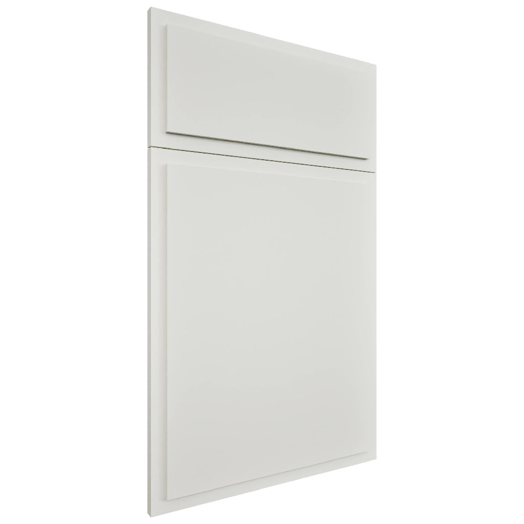 Highland Sleek White ( MDF | Compressed [ Frameless • Satin • Painted ] - 10' X 10' Kitchen Cabinet ) | Assembled In USA