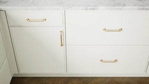 Highland Sleek White ( MDF | Compressed [ Frameless • Satin • Painted ] - 10' X 10' Kitchen Cabinet ) | Assembled In USA