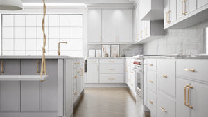 Highland White ( MDF | Compressed [ Frameless • Satin • Painted ] - 10' X 10' Kitchen Cabinet ) | Assembled In USA