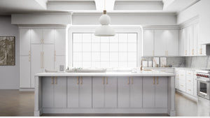 Highland White ( MDF | Compressed [ Frameless • Satin • Painted ] - 10' X 10' Kitchen Cabinet ) | Assembled In USA