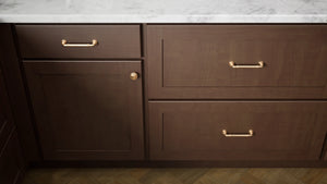 Luxor Espresso ( Maple | Plain Cut [ Partial Overlay • Satin • Stained ] - 10' X 10' Kitchen Cabinet ) | Assembled In USA