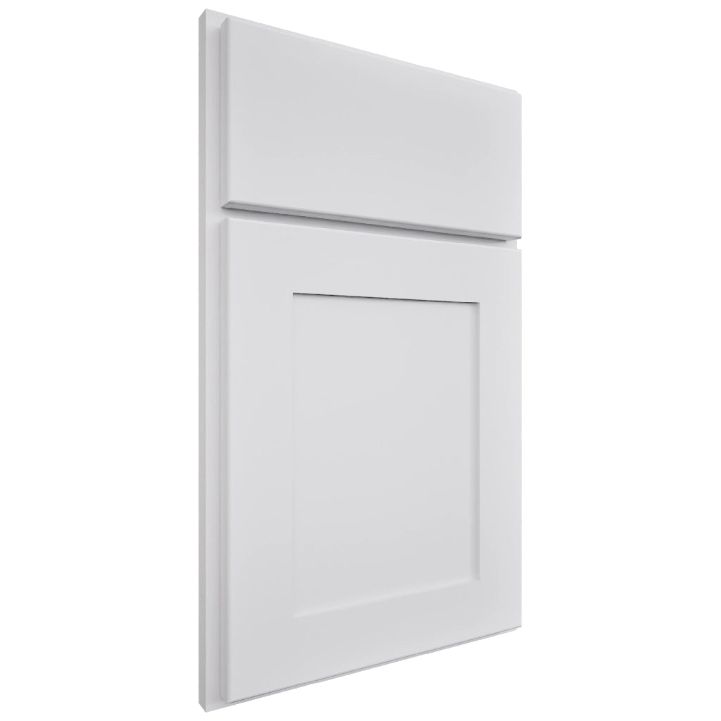 Luxor White ( Maple | Plain Cut [ Partial Overlay • Satin • Painted ] - 10' X 10' Kitchen Cabinet ) | Assembled In USA