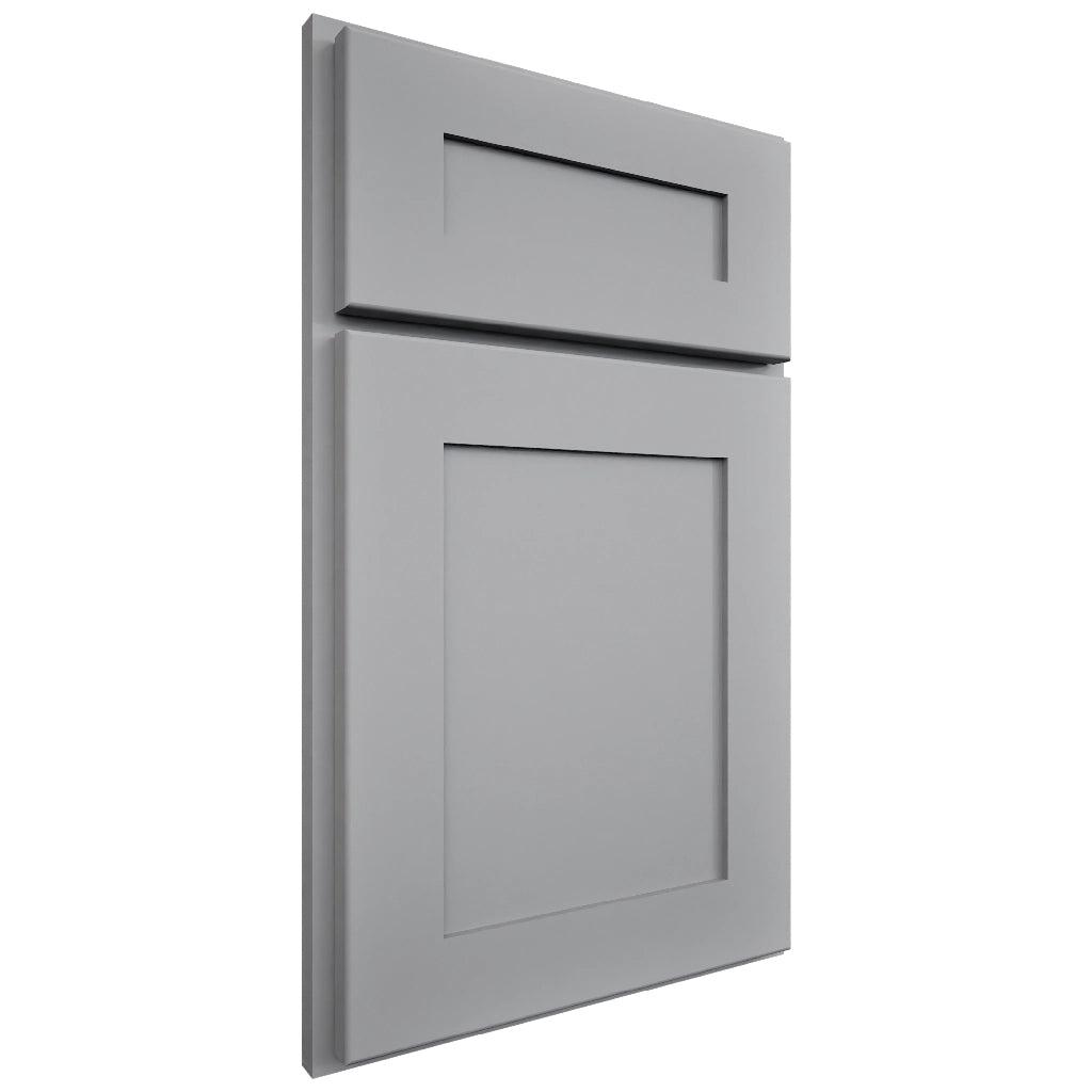 Luxor5P Misty Grey ( Maple | Plain Cut [ Partial Overlay • Satin • Painted ] - 10' X 10' Kitchen Cabinet ) | Assembled In USA