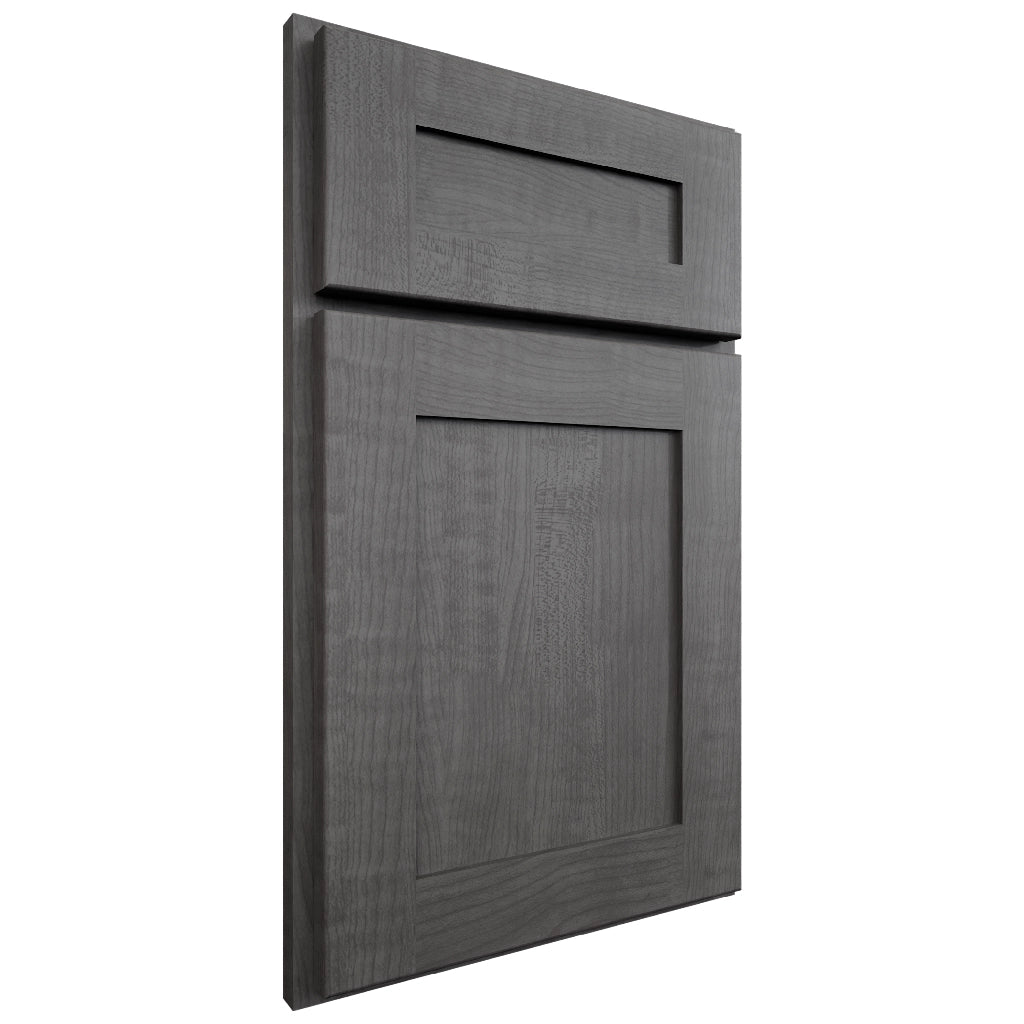 Luxor5P Smoky Grey ( Maple | Plain Cut [ Partial Overlay • Satin • Stained ] - 10' X 10' Kitchen Cabinet ) | Assembled In USA