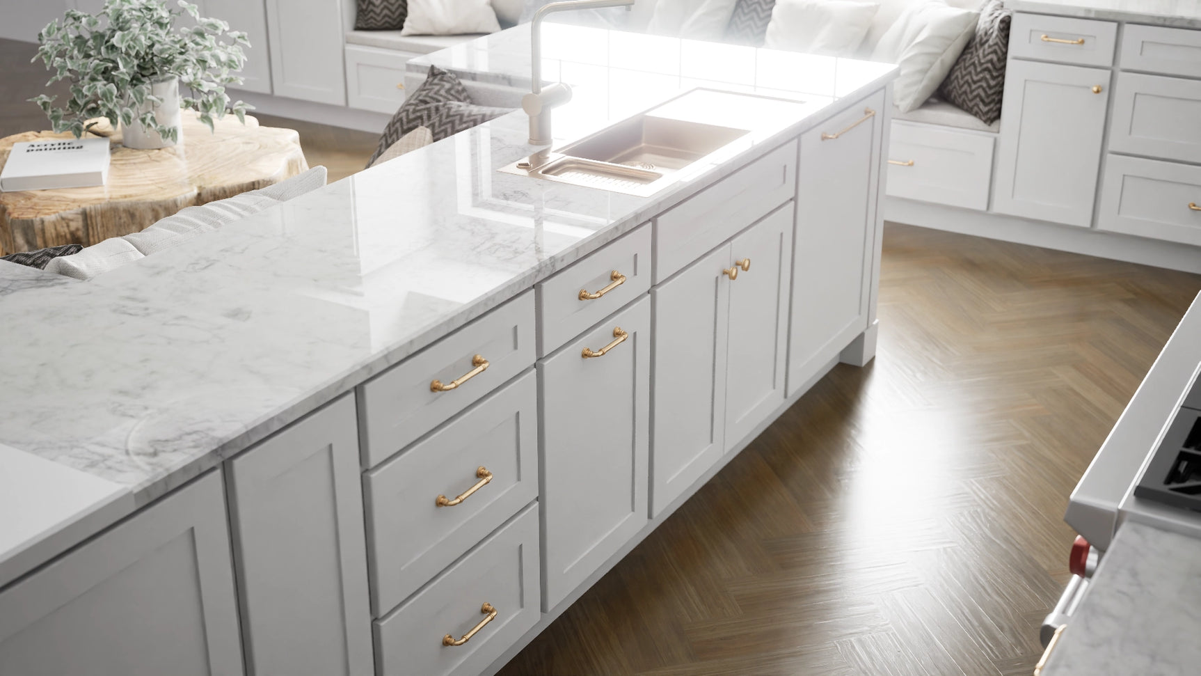 CNC Cabinetry | Luxor5P White - 10' X 10' Kitchen Cabinet | Maple CNC Cabinetry | Luxor5P White - 10' X 10' Kitchen Cabinet | Maple