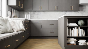 Milano Ash ( MDF | Compressed [ Frameless • Textured • Laminated ] - 10' X 10' Kitchen Cabinet ) | Assembled In USA