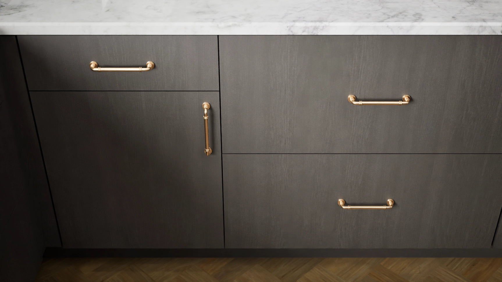 Milano Ash ( MDF | Compressed [ Frameless • Textured • Laminated ] - 10' X 10' Kitchen Cabinet ) | Assembled In USA