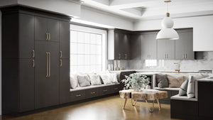 Milano Ash ( MDF | Compressed [ Frameless • Textured • Laminated ] - 10' X 10' Kitchen Cabinet ) | Assembled In USA