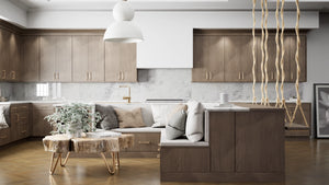 Milano Autumn ( MDF | Compressed [ Frameless • Textured • Laminated ] - 10' X 10' Kitchen Cabinet ) | Assembled In USA