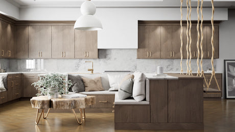 Milano Autumn ( MDF | Compressed [ Frameless • Textured • Laminated ] - 10' X 10' Kitchen Cabinet ) | Assembled In USA