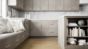 Milano Dune ( MDF | Compressed [ Frameless • Textured • Laminated ] - 10' X 10' Kitchen Cabinet ) | Assembled In USA