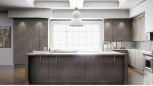 Milano Dune ( MDF | Compressed [ Frameless • Textured • Laminated ] - 10' X 10' Kitchen Cabinet ) | Assembled In USA