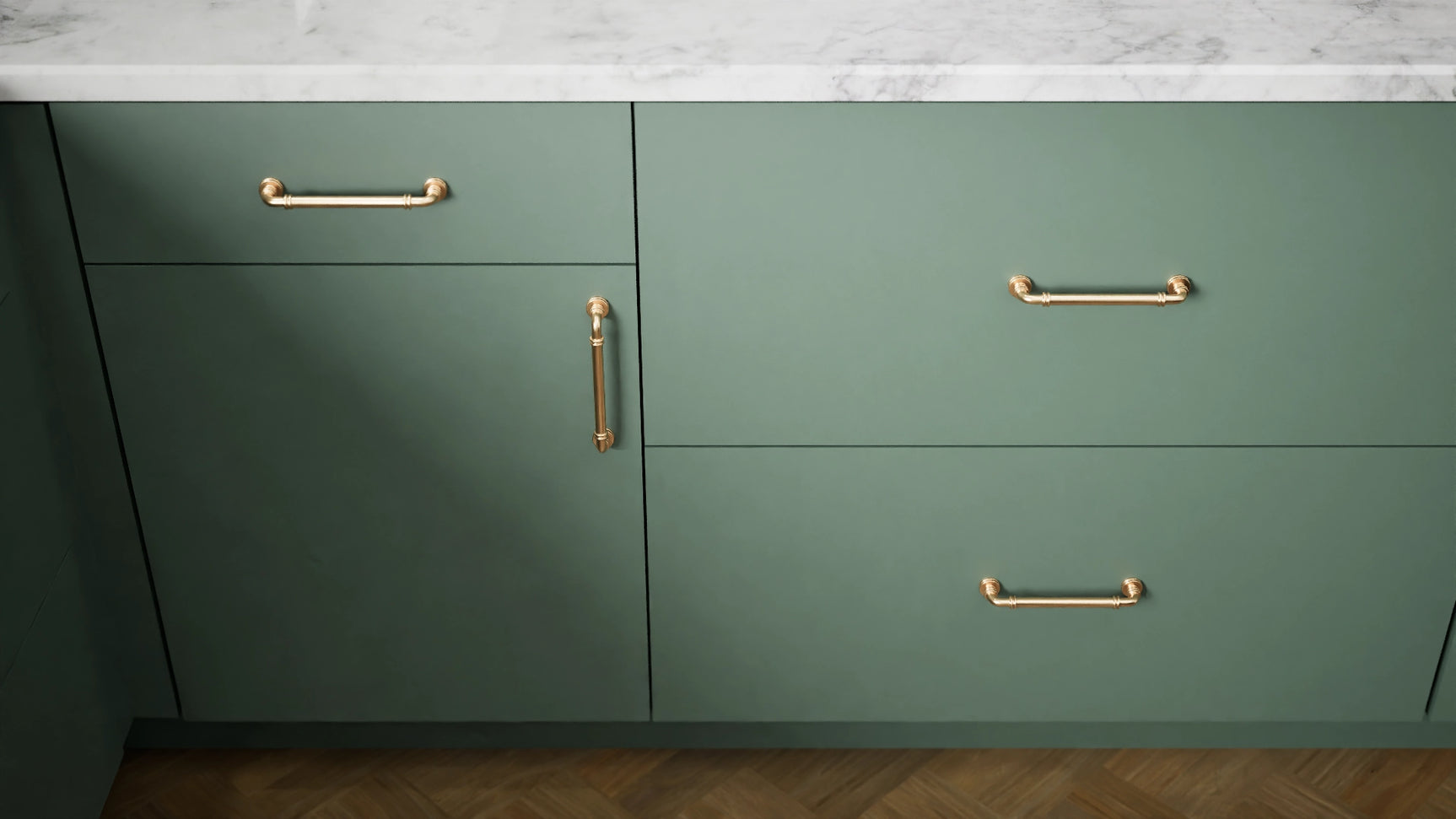Milano Pine ( MDF | Compressed [ Frameless • Satin • Laminated ] - 10' X 10' Kitchen Cabinet ) | Assembled In USA