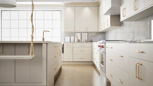 Milano Sand ( MDF | Compressed [ Frameless • Satin • Laminated ] - 10' X 10' Kitchen Cabinet ) | Assembled In USA