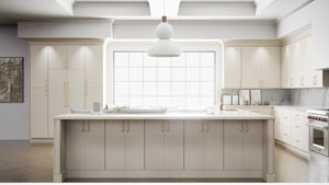 Milano Sand ( MDF | Compressed [ Frameless • Satin • Laminated ] - 10' X 10' Kitchen Cabinet ) | Assembled In USA