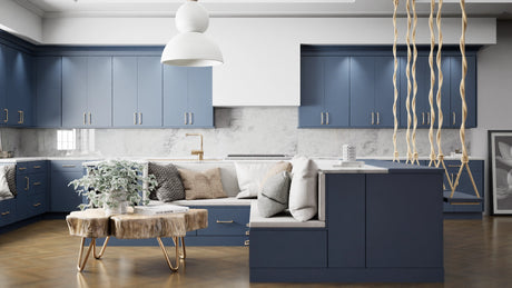Milano Seaside ( MDF | Compressed [ Frameless • Satin • Laminated ] - 10' X 10' Kitchen Cabinet ) | Assembled In USA