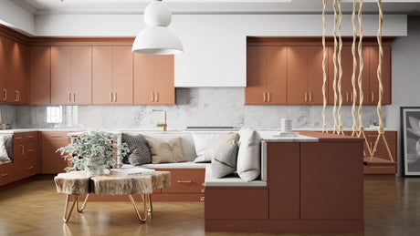 Milano Sunset ( MDF | Compressed [ Frameless • Satin • Laminated ] - 10' X 10' Kitchen Cabinet ) | Assembled In USA