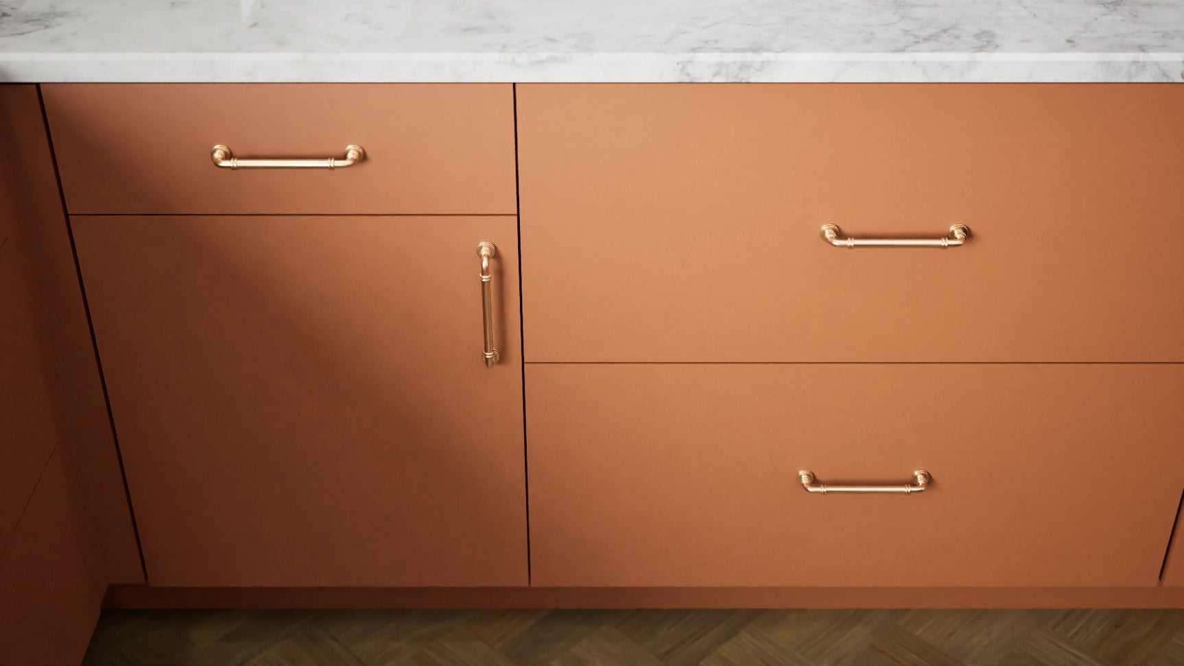 Milano Sunset ( MDF | Compressed [ Frameless • Satin • Laminated ] - 10' X 10' Kitchen Cabinet ) | Assembled In USA