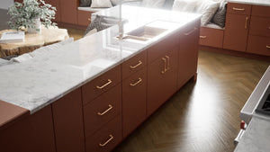 Milano Sunset ( MDF | Compressed [ Frameless • Satin • Laminated ] - 10' X 10' Kitchen Cabinet ) | Assembled In USA
